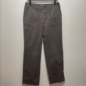 Dockers Brown Cargo Pants Versatile Cotton Blend, Size 8